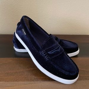 Cole Haan Blue Velvet Loafers